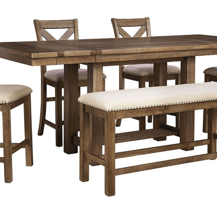 Moriville - Rectangular Dining Table Set - Counter Height