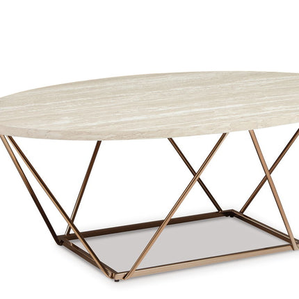 Tarica - Occasional Table Set (Set of 3) - White / Metallic