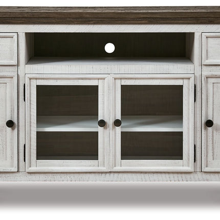 Havalance - Extra Large TV Stand - 4 Doors - Brown / Beige