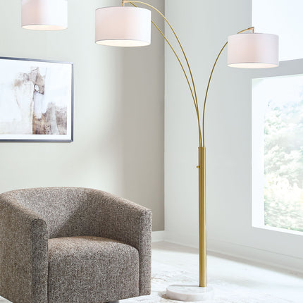 Valo - Metal Arc Lamp - Gold Finish