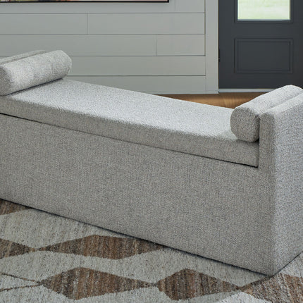 Galliden - Large Upholstered Dining Room Bench - Beige