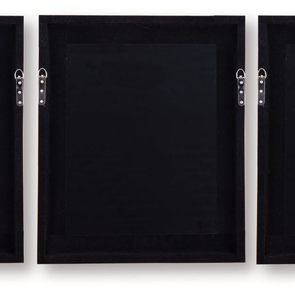 Hendridge - Wall Art Set (Set of 3) - Taupe / White