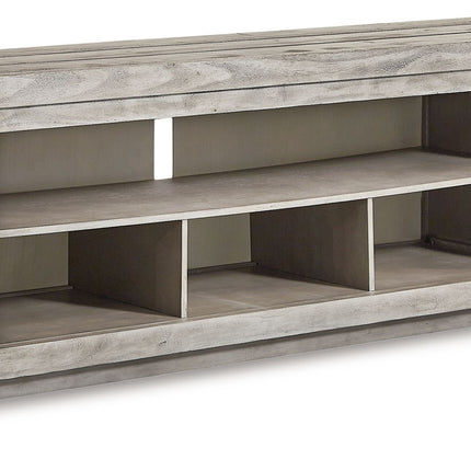 Naydell - XL TV Stand w/Fireplace Option - Gray
