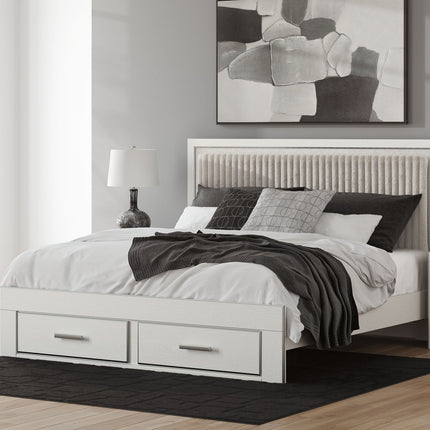 Zuraleus - Upholstered Panel Platform Storage Bed