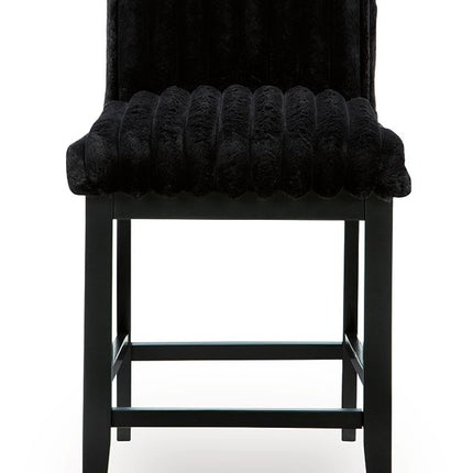 Mervannie - Upholstered Barstool (Set of 2) - Black