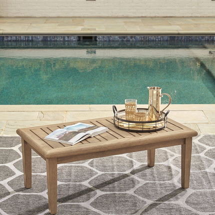 Carter Hall - Rectangular Cocktail Table - Beige