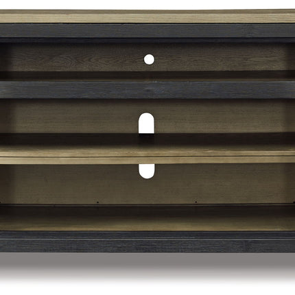 Foyland - XL TV Stand w/Fireplace Option - Black / Brown