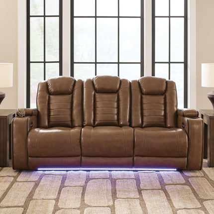 Gruaro - Power Reclining Sofa With Adjustable Headrest - Amber