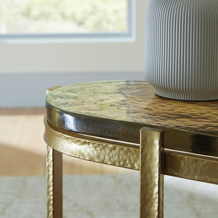 Porterville - Accent Table - Gold Finish