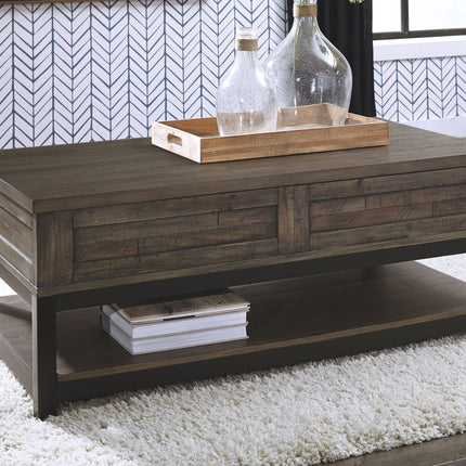 Johurst - LIFT TOP COCKTAIL TABLE - Grayish Brown