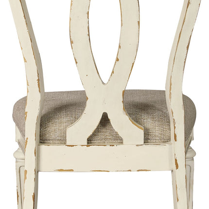Realyn - Dining UPH Side Chair (Set of 2) - Ribbonback - Chipped White