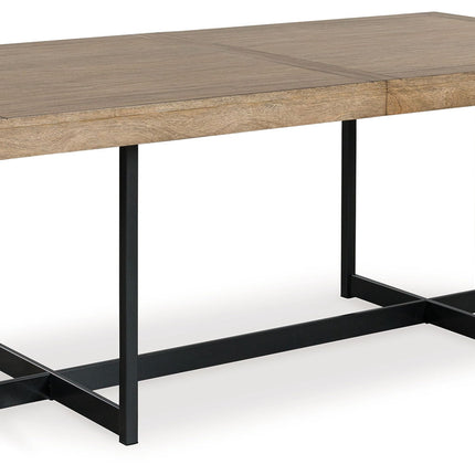 Tomtyn - Rectangular Dining Room Extension Table - Light Brown