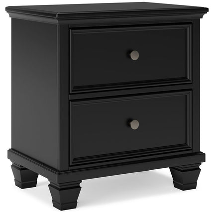 Lanolee - Two Drawer Nightstand - Black