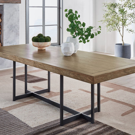 Tomtyn - Rectangular Dining Room Extension Table - Light Brown