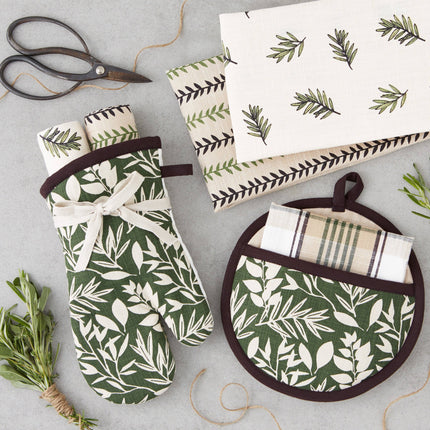Garden Greens Oven Mitt Gift Set