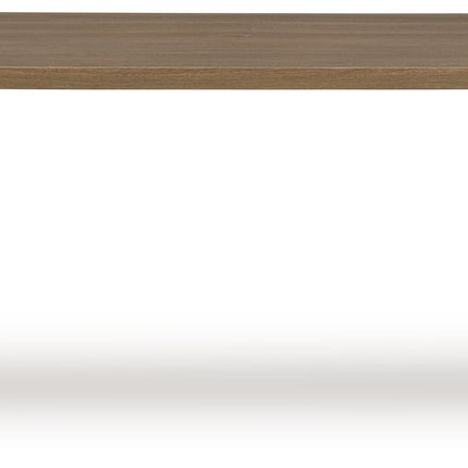 Serene Bay - Rectangular Dining Table With Umbrella Option - Dark Brown