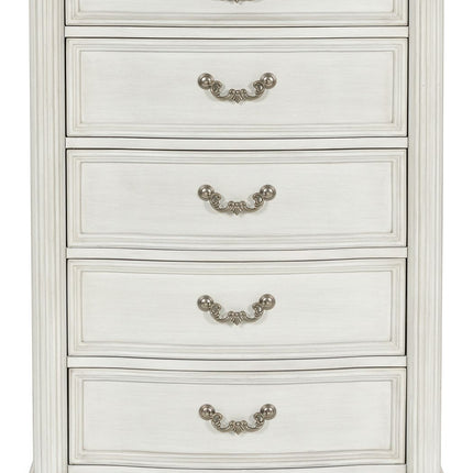 Montelaine - Five Drawer Chest - Antique White