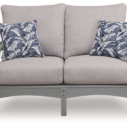 Cove Beach - Loveseat With Cushion - Gray