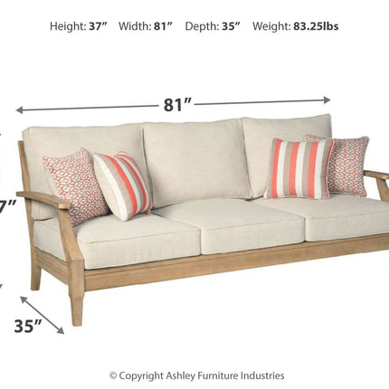Clare View - Sofa with Cushion - Beige