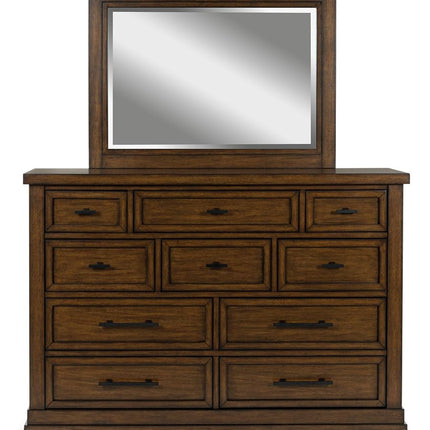 Taffenbrook - Dresser And Mirror - Medium Brown