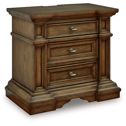 Frantanna - Three Drawer Night Stand - Brown