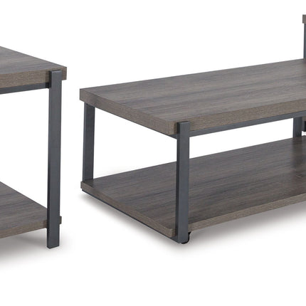Wilmaden - Occasional Table Set (Set of 3) - Gray / Black
