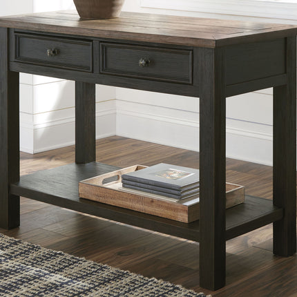 Tyler Creek - Sofa Table - Grayish Brown / Black