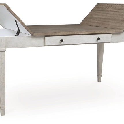 Skempton - RECT DRM Table w/Storage - White