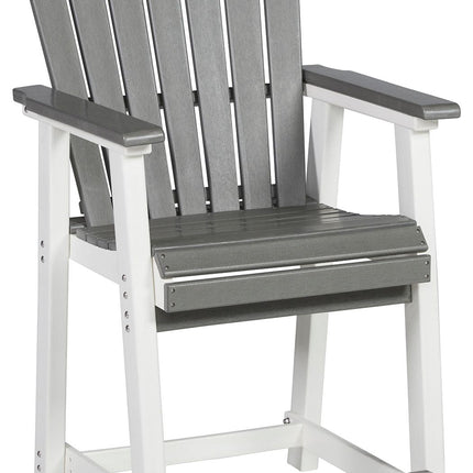 Transville - Barstool (Set of 2) - Gray / White