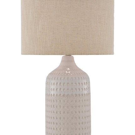 Capwich - Ceramic Table Lamp - Beige / White