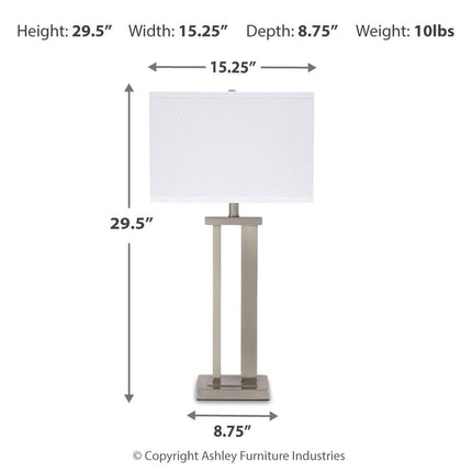 Aniela - Metal Table Lamp Set