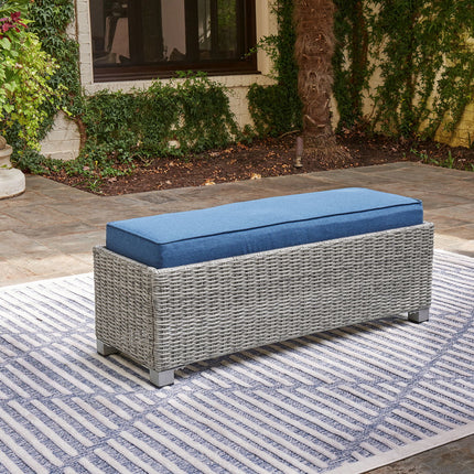Naples Beach - Bench with Cushion - Light Gray