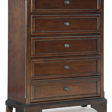 Trellington - Five Drawer Chest - Brown