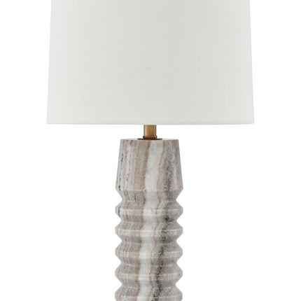 Desmont - Marble Table Lamp - White / Beige / Gray