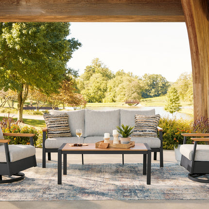 Carmel Highlands - Sofa, Chairs, Table Set (Set of 4) - Dark Brown