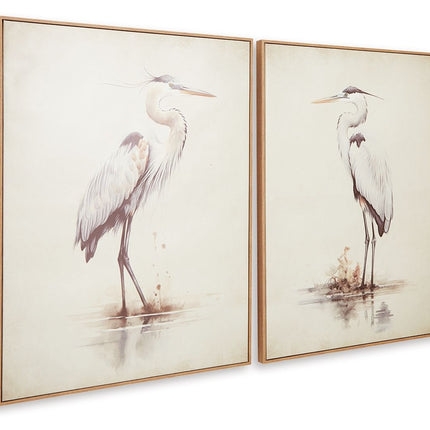 Aubinell - Wall Art Set (Set of 2) - Beige