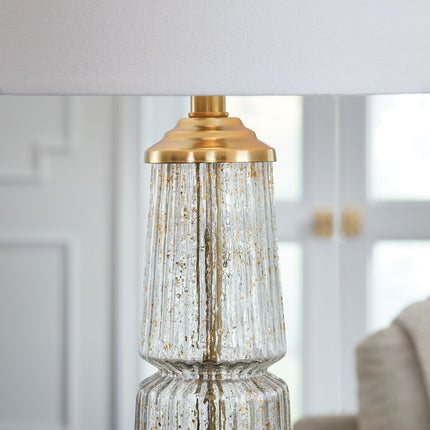 Bakersboro - Glass Table Lamp - Clear / Gold Finish