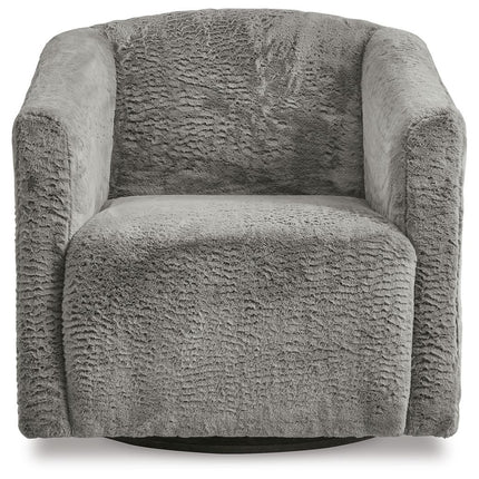 Bramner - Swivel Accent Chair - Charcoal