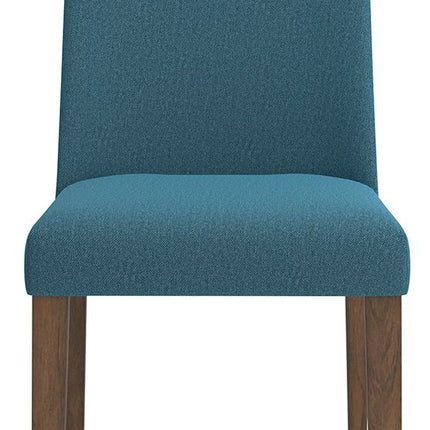 Lyncott - Dining Uph Side Chair (Set of 2) - Blue / Brown