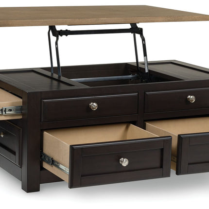 Drazmine - Lift Top Cocktail Table - Brown