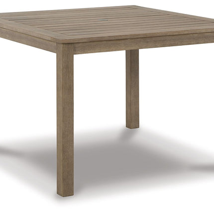Aria Plains - Square Dining Table W/Umb Opt - Brown