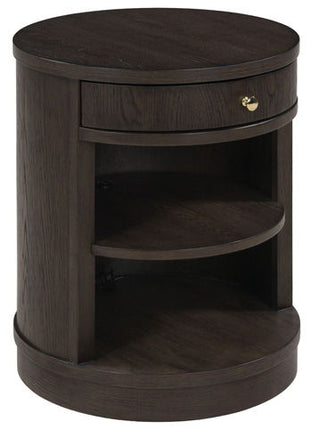 Leighmour - Accent Table - Dark Brown