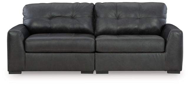 Brindley Pier - 2-Piece Sectional Loveseat - Fog