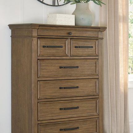 Karallin - Seven Drawer Chest - Medium Brown
