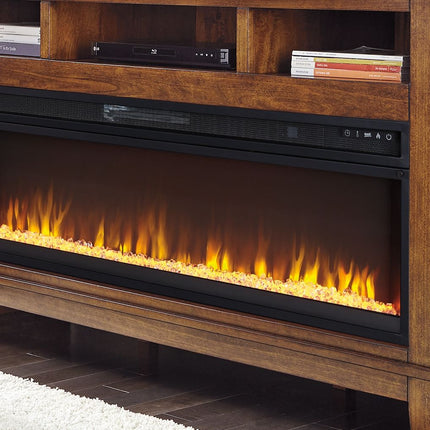 Entertainment Accessories - Wide Fireplace Insert - Black