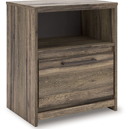 Elbrim - One Drawer Night Stand - Brown