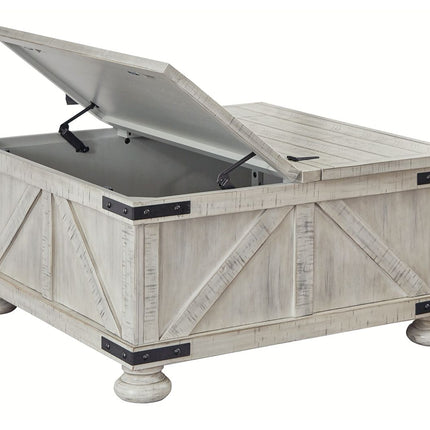 Carynhurst - Cocktail Table with Storage - Whitewash