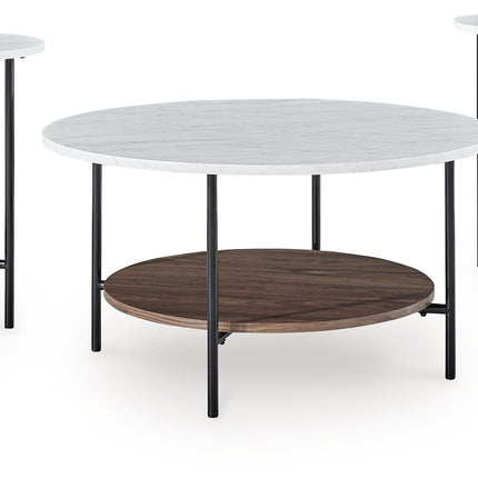 Wrenwich - Occasional Table Set (Set of 3) - Brown / Black / White