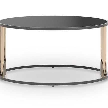 Hannerly - Occasional Table Set (Set of 3) - Black / Gold Finish