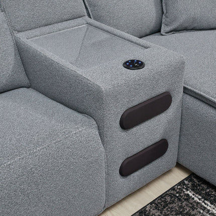 Modmax II - Reclining Sectional - Salt And Pepper